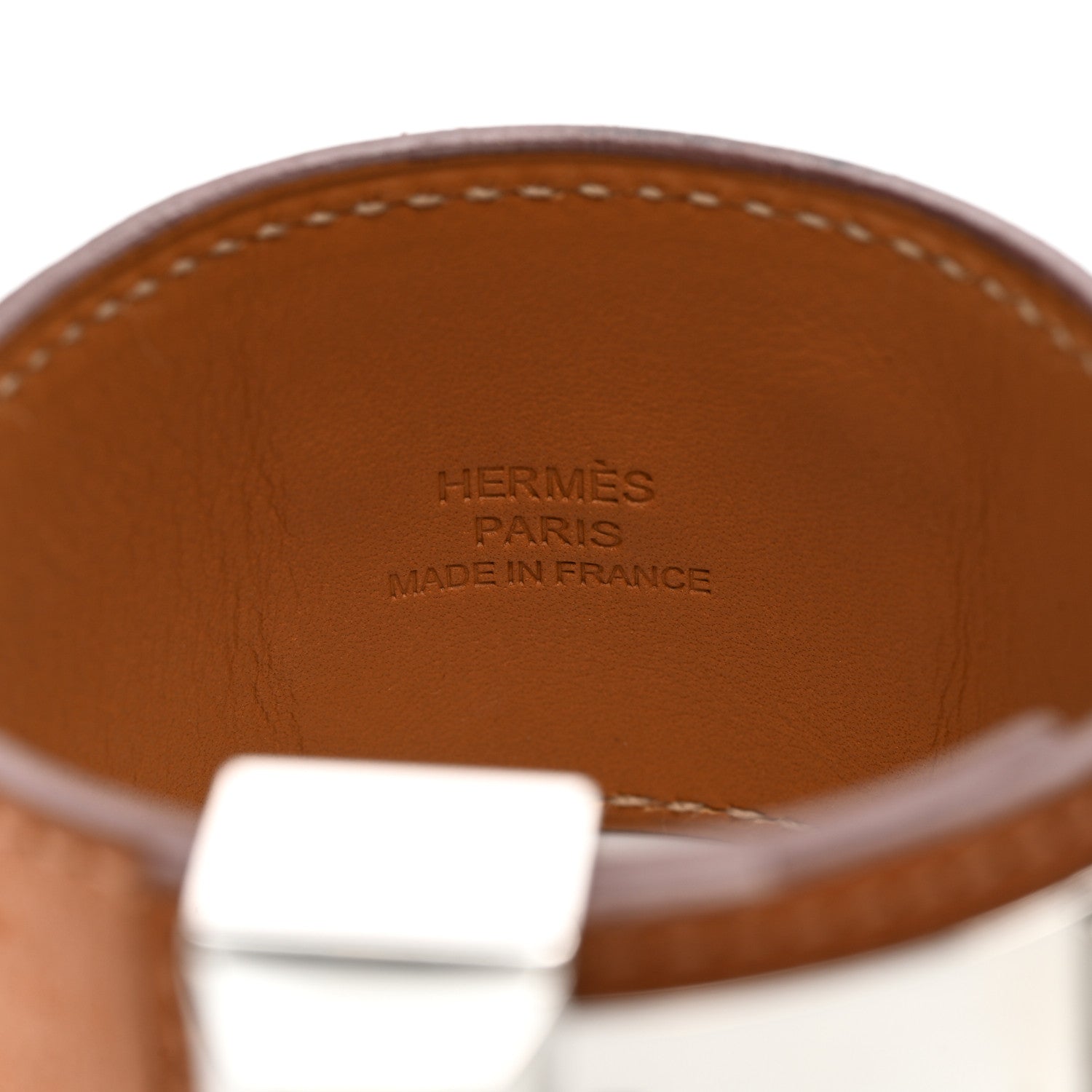 Hermes Barenia Collier De Chien CDC Bracelet S Fauve 4 of 6