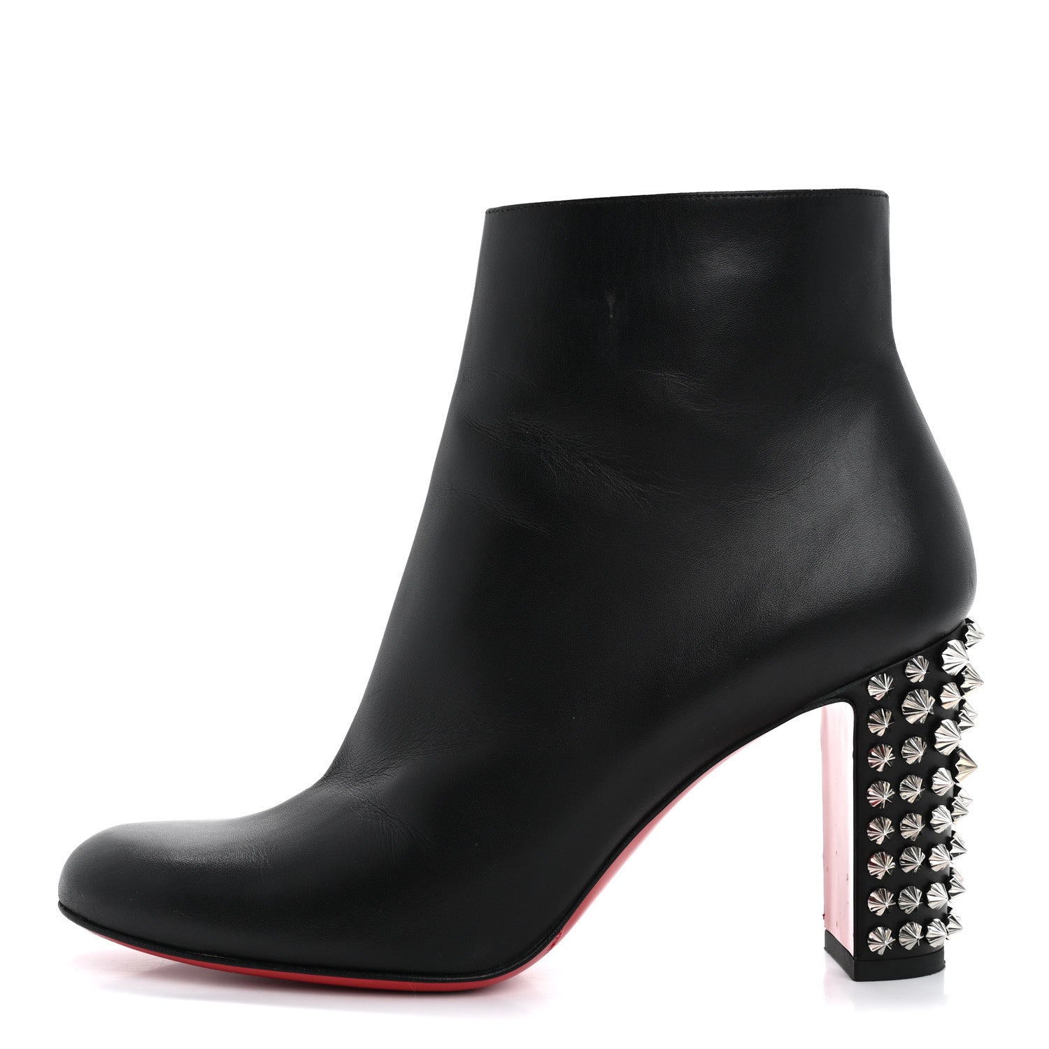 Christian Louboutin Smooth Calfskin Suzi Folk 85 Ankle Boots 37.5 Black 1 of 12