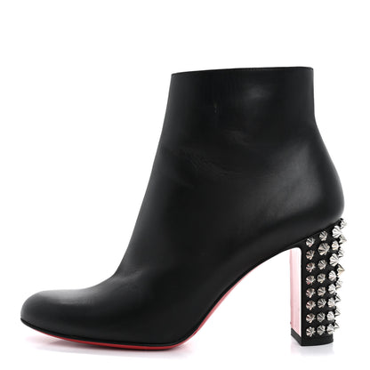 Christian Louboutin Smooth Calfskin Suzi Folk 85 Ankle Boots 37.5 Black 1 of 12