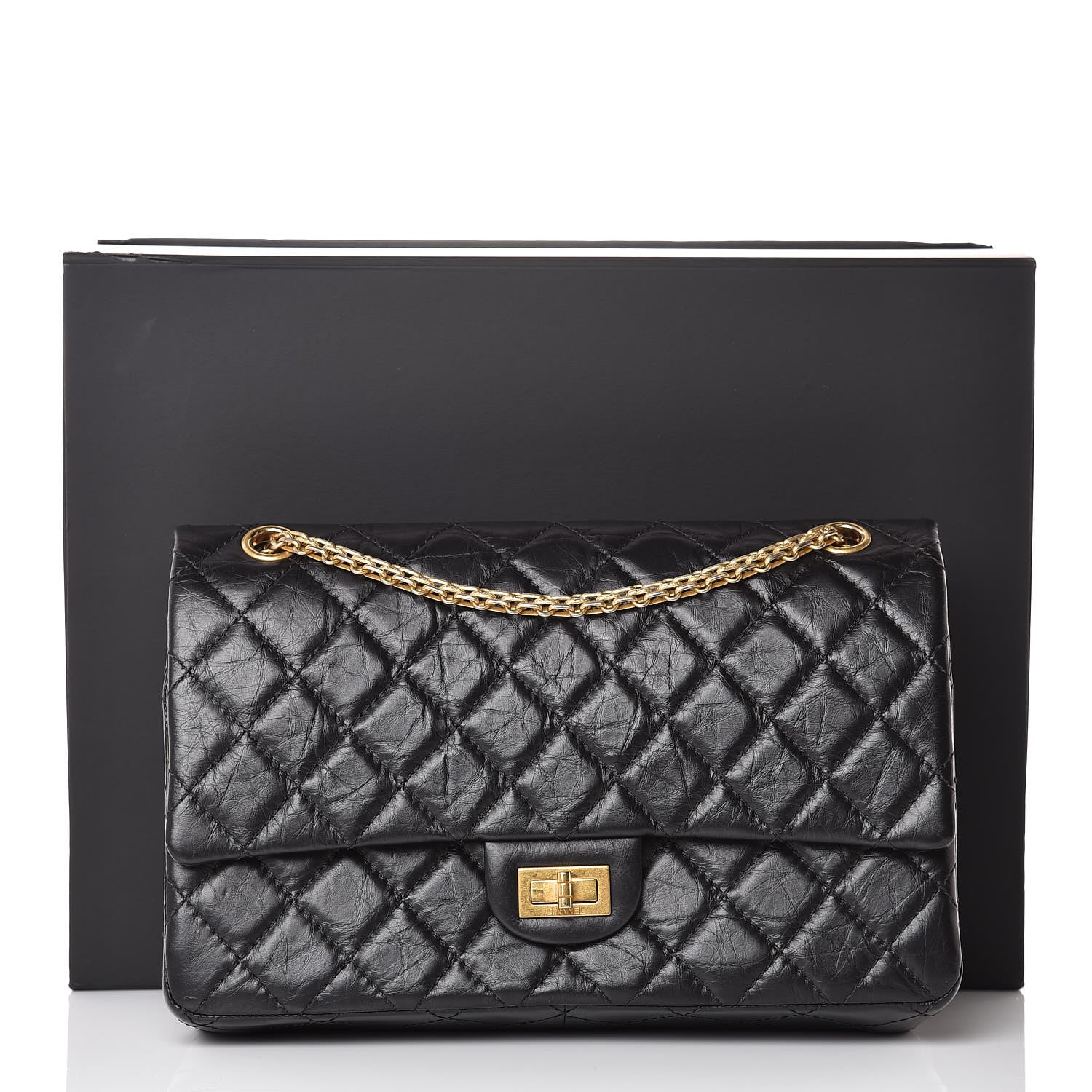 Chanel Aged Calfskin Quilted 2.55 Reissue 226 Flap Black 12 of 12