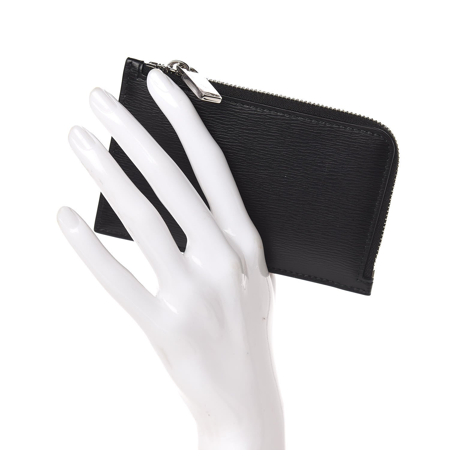 Christian Dior Calfskin Infinite Zipped Card Holder Black 2 of 7