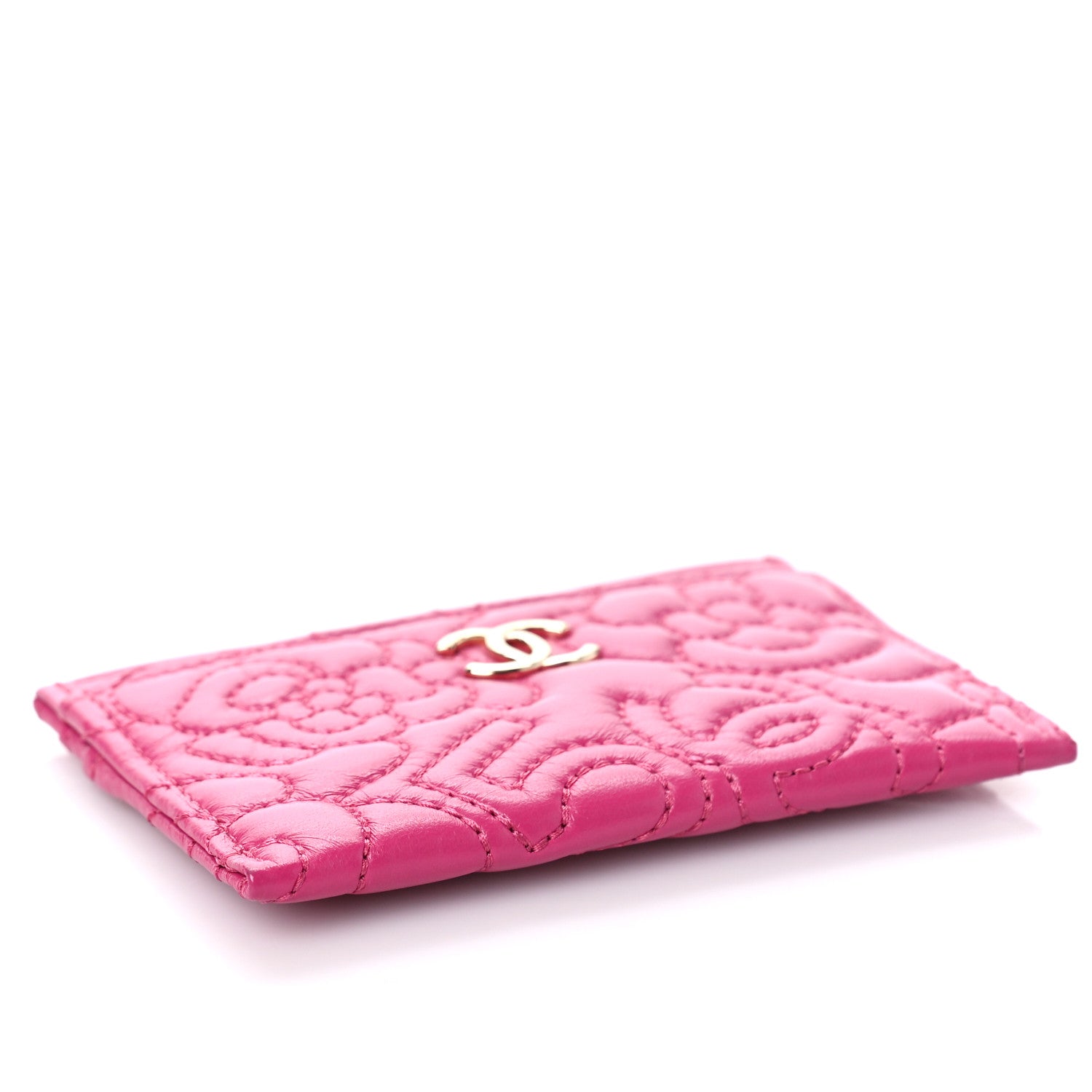 Chanel Caviar Quilted Card Holder Pink 4 of 10