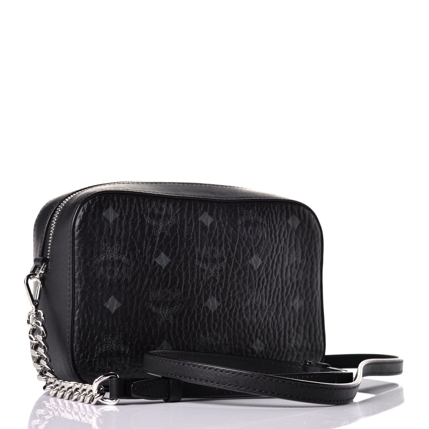MCM Visetos Camera Crossbody Bag Black 3 of 8