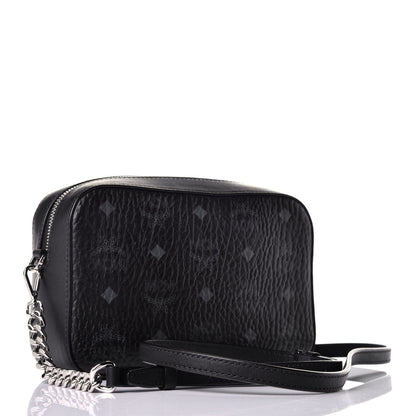 MCM Visetos Camera Crossbody Bag Black 3 of 8