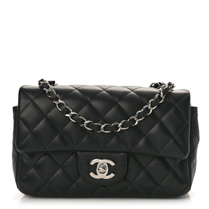 Chanel Lambskin Quilted Mini Rectangular Flap Black 1 of 10
