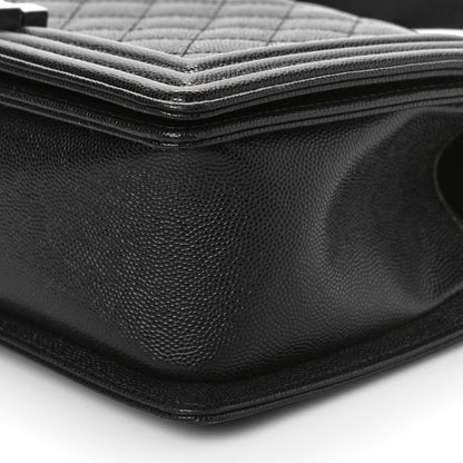 Chanel Caviar Quilted Medium Boy Flap Black 9 of 10