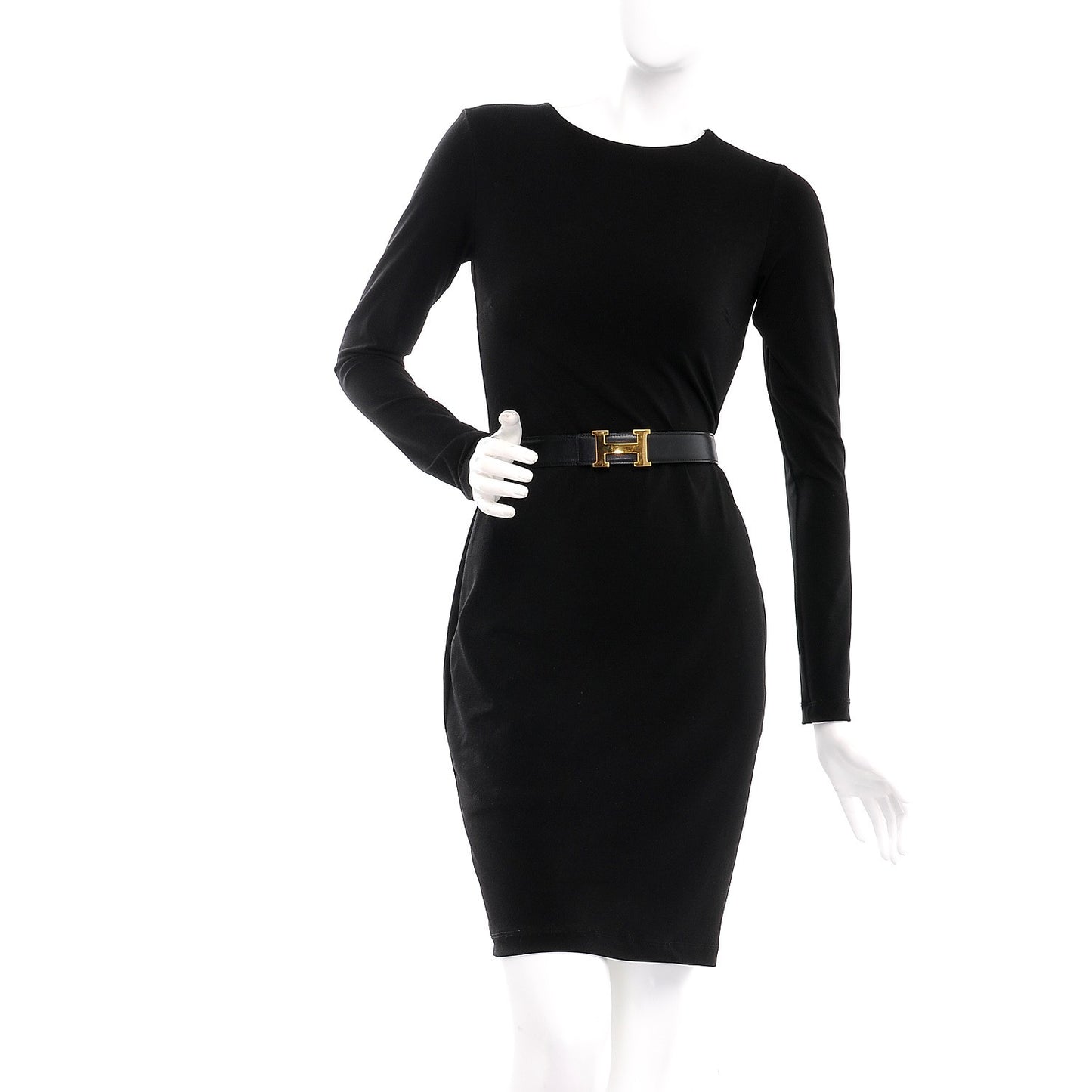 Box Epsom 32mm H Belt 72 Black Gold