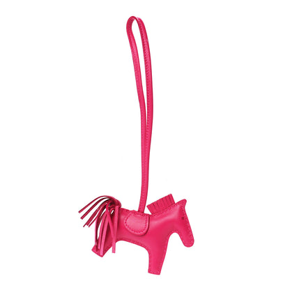 Hermes Milo Lambskin Grigri Rodeo Horse Bag Charm PM Rose Mexico 1 of 5