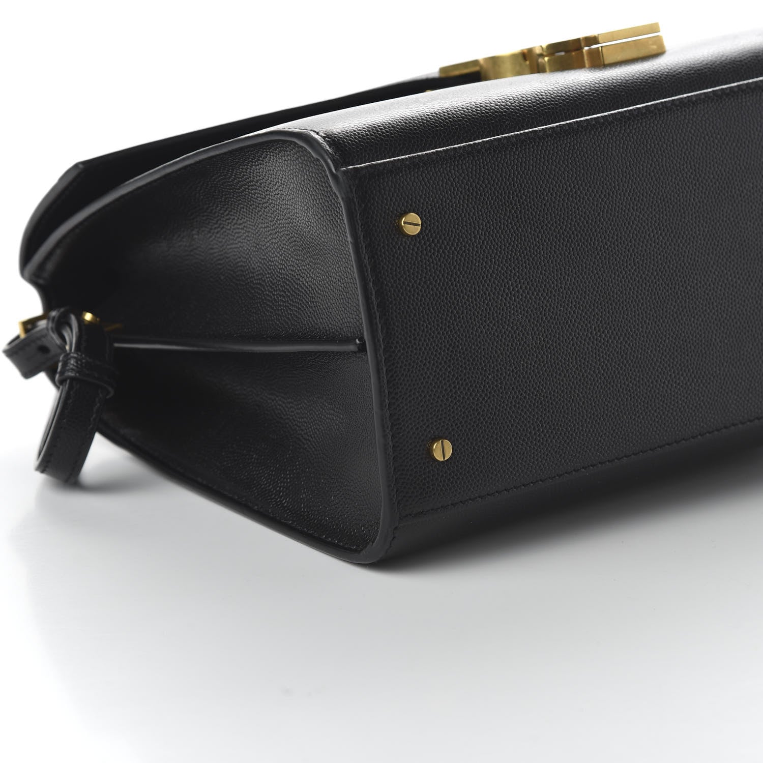 Saint Laurent Grain de Poudre Medium Classic Monogram Cassandra Top Handle Black 6 of 11