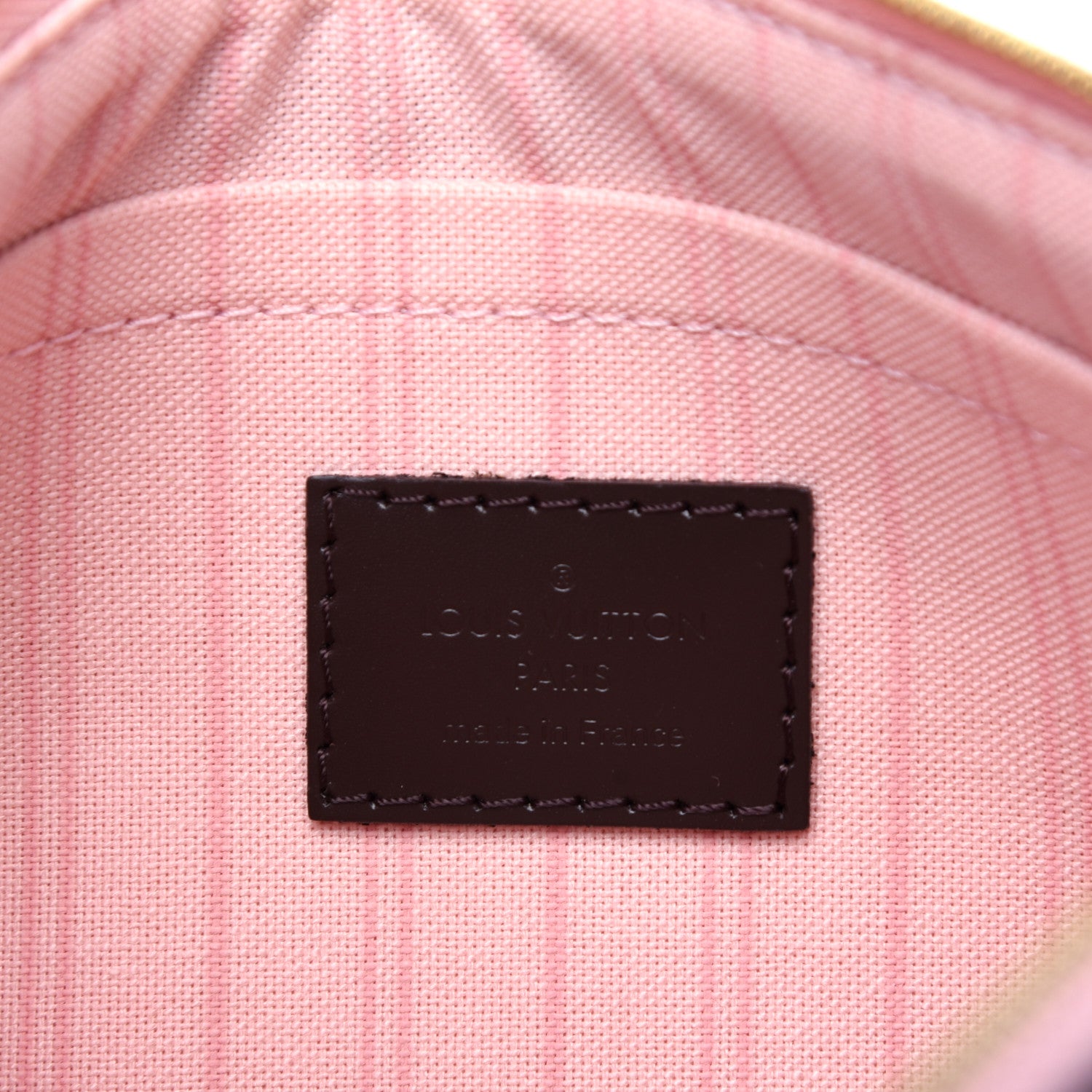 Louis Vuitton Damier Ebene Neverfull MM GM Pochette Rose Ballerine 8 of 10