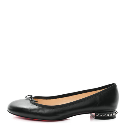 Christian Louboutin Shiny Nappa La Massine Flats 40.5 Black 1 of 9