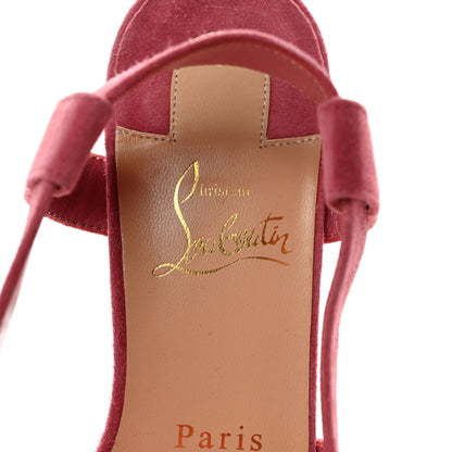 Christian Louboutin Veau Velours Selima Alta 130 Sandals 38.5 Rose Paris 7 of 7