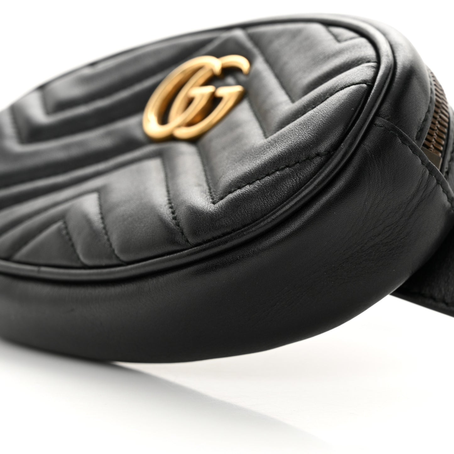 Calfskin Matelasse GG Marmont Belt Bag 85 34 Black