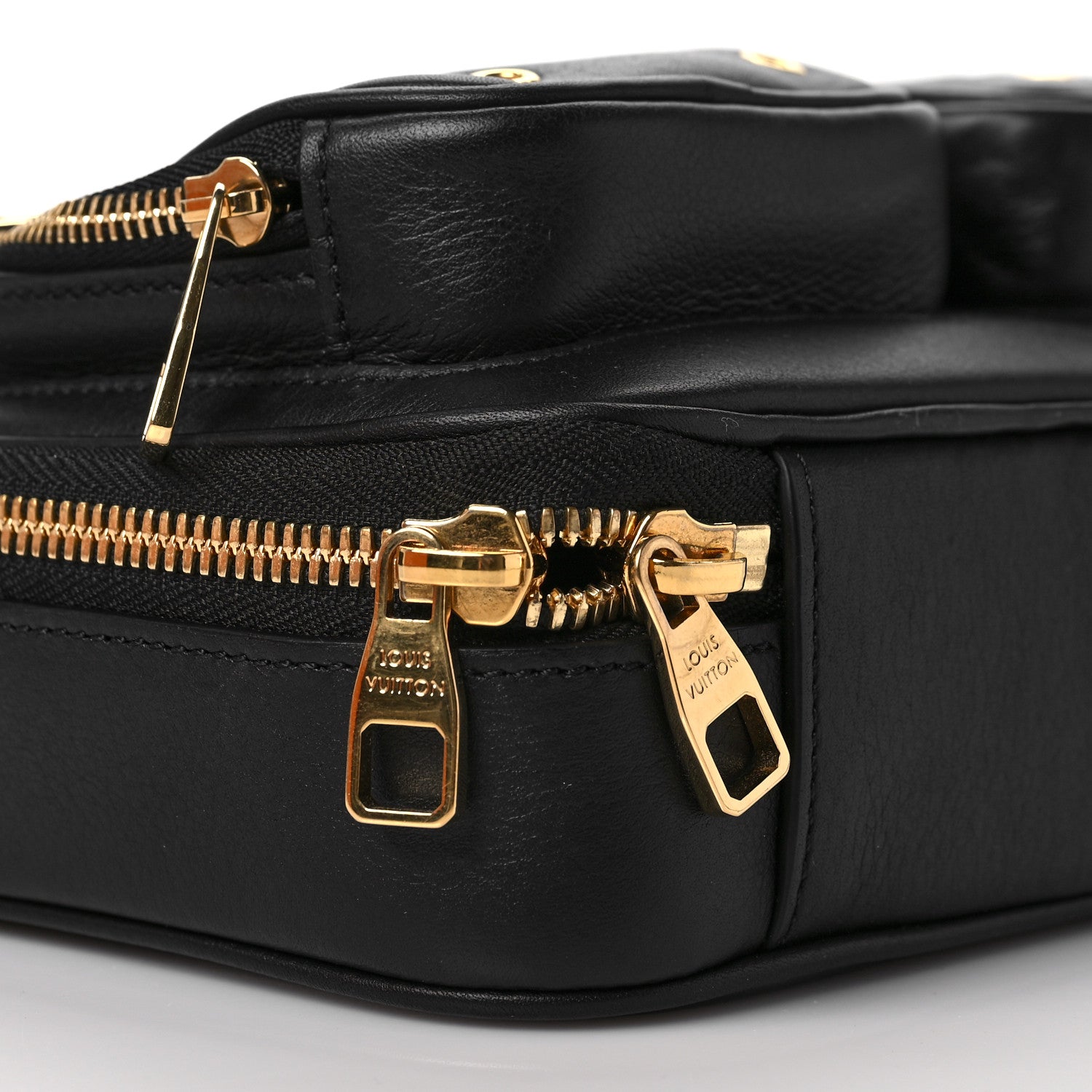Louis Vuitton Calfskin Monogram Embossed Utility Crossbody Black 7 of 9