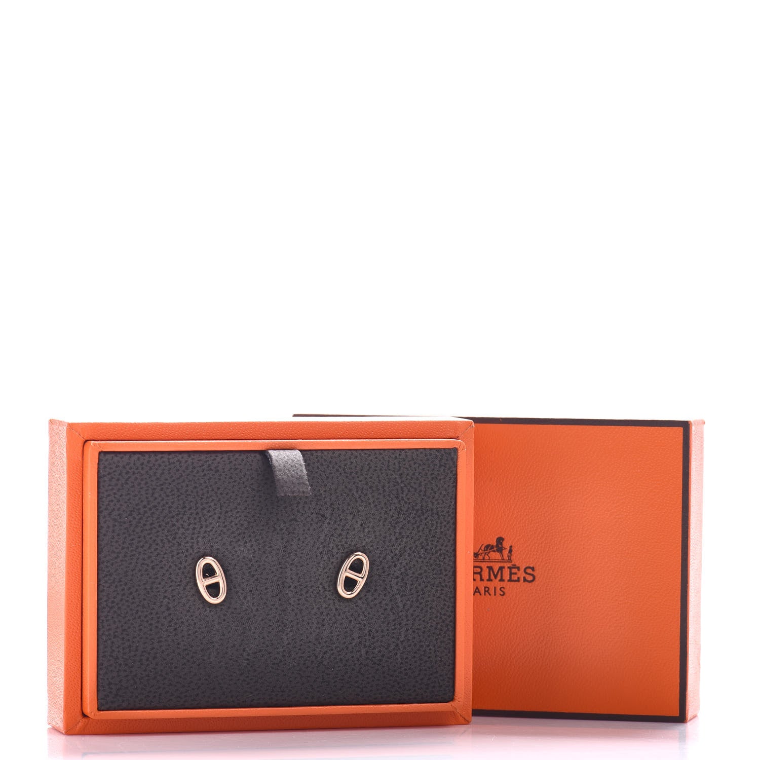 Hermes 18K Rose Gold TPM Farandole Stud Earrings 5 of 5