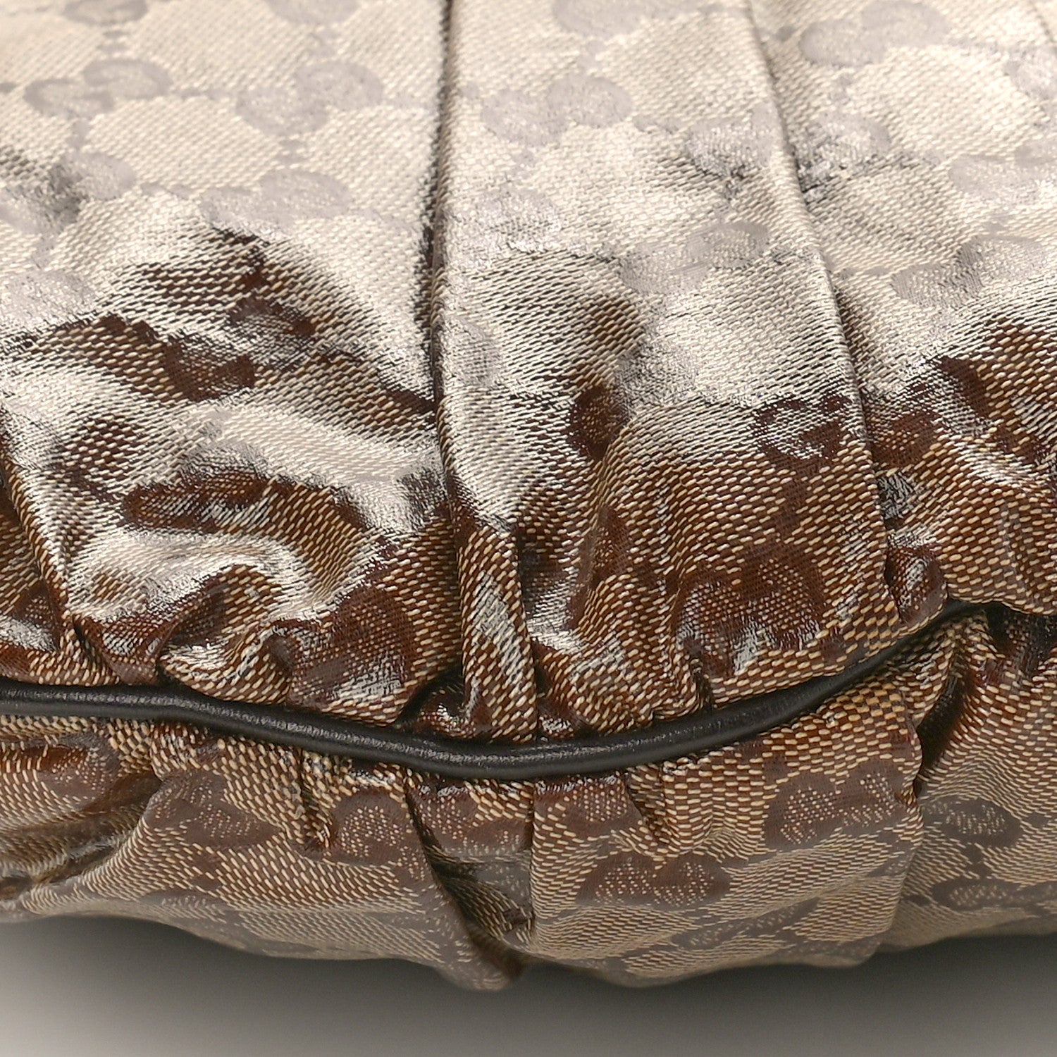 Gucci Crystal Monogram Small Hysteria Tote Dark Brown 8 of 9