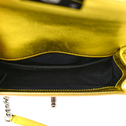 Chanel Metallic Patent Calfskin Quilted Small Boy Flap Yellow 4 of 11