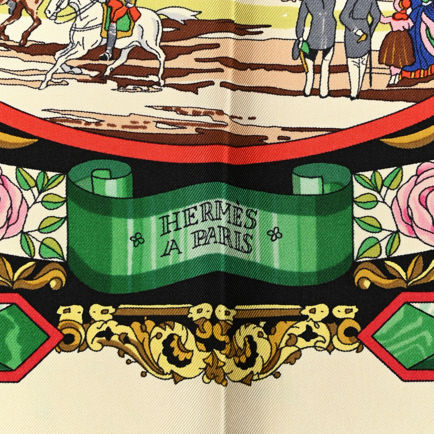 Hermes Silk L'entente Cordiale Scarf 90 2 of 4