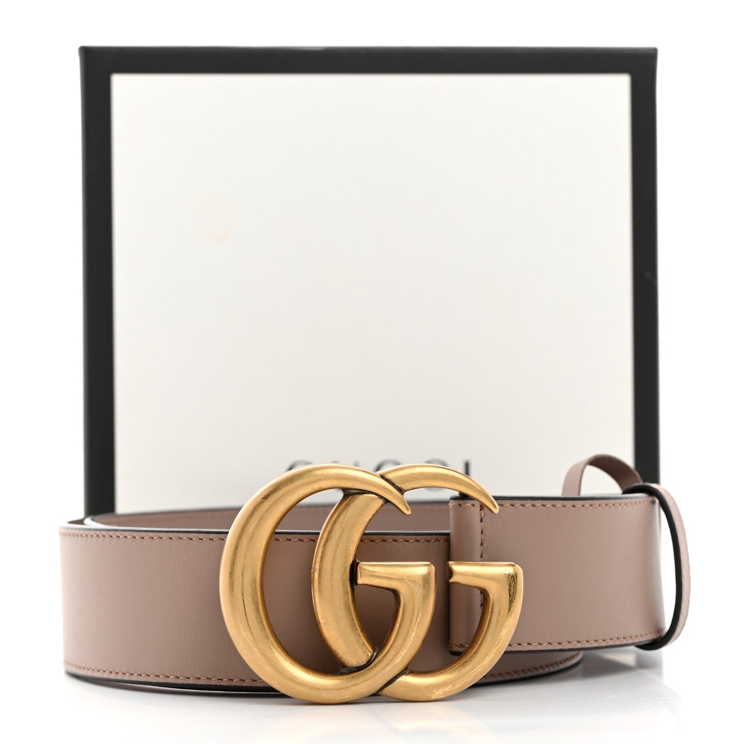 Gucci Calfskin Double G 40mm Belt 95 38 Porcelain Rose 6 of 6