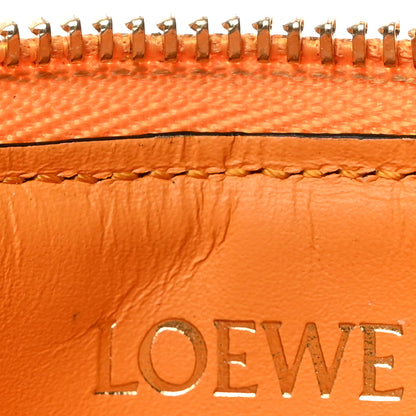 Loewe Calfskin Embossed Repeat Coin Card Holder Mandarin 10 of 12