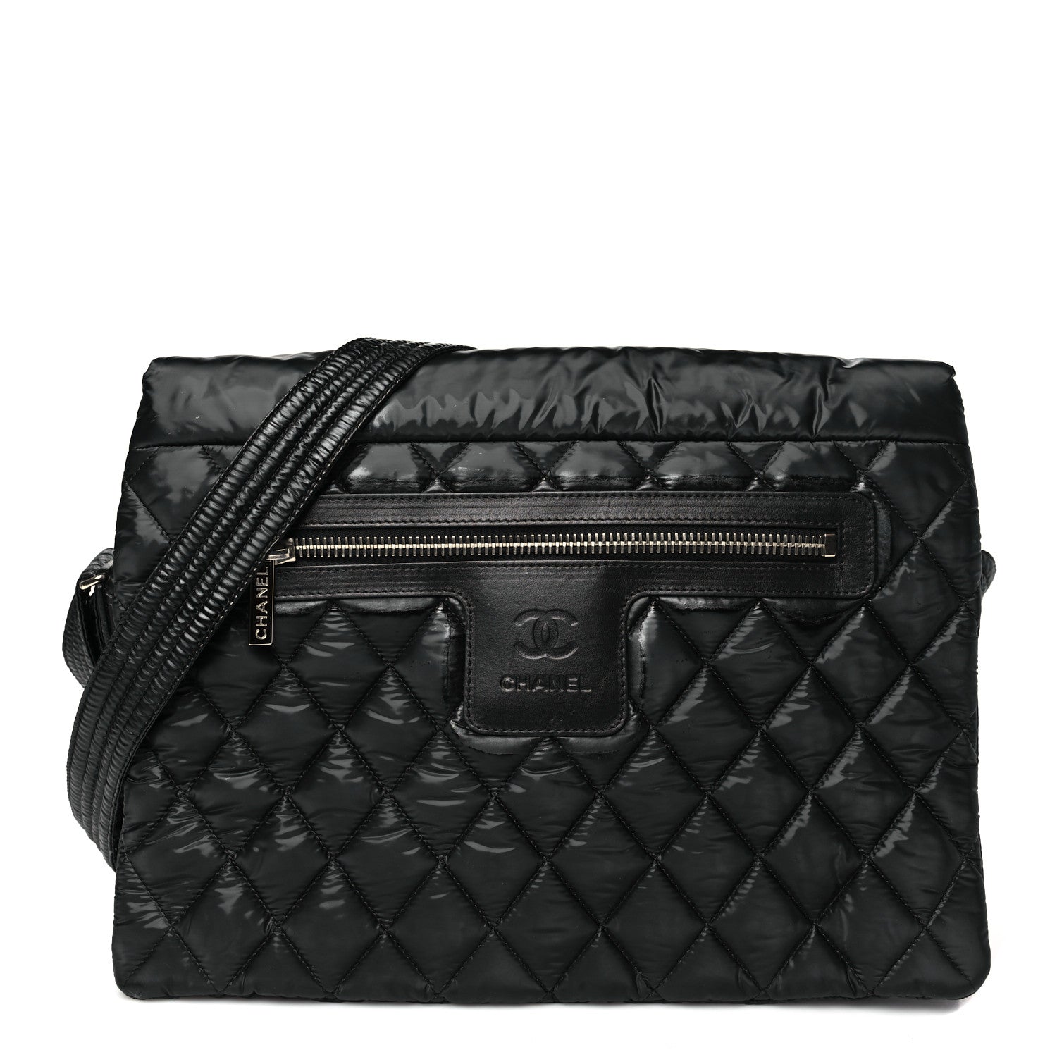 Chanel Nylon Coco Cocoon Messenger Bag Black 1552075 – FASHIONPHILE