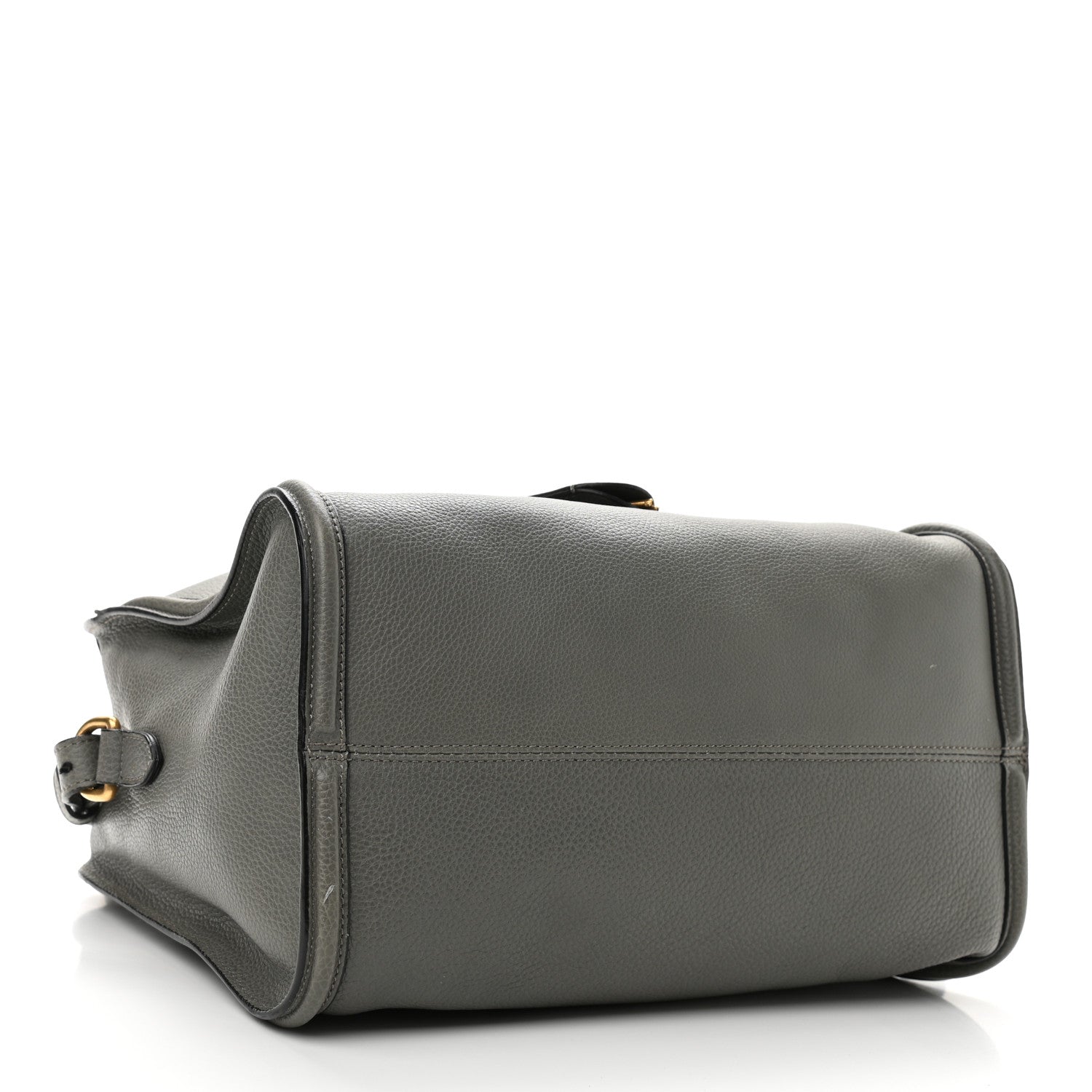 Alexander McQueen Pebbled Calfskin Small Skull Padlock Zip Around Tote Grey 3 of 14