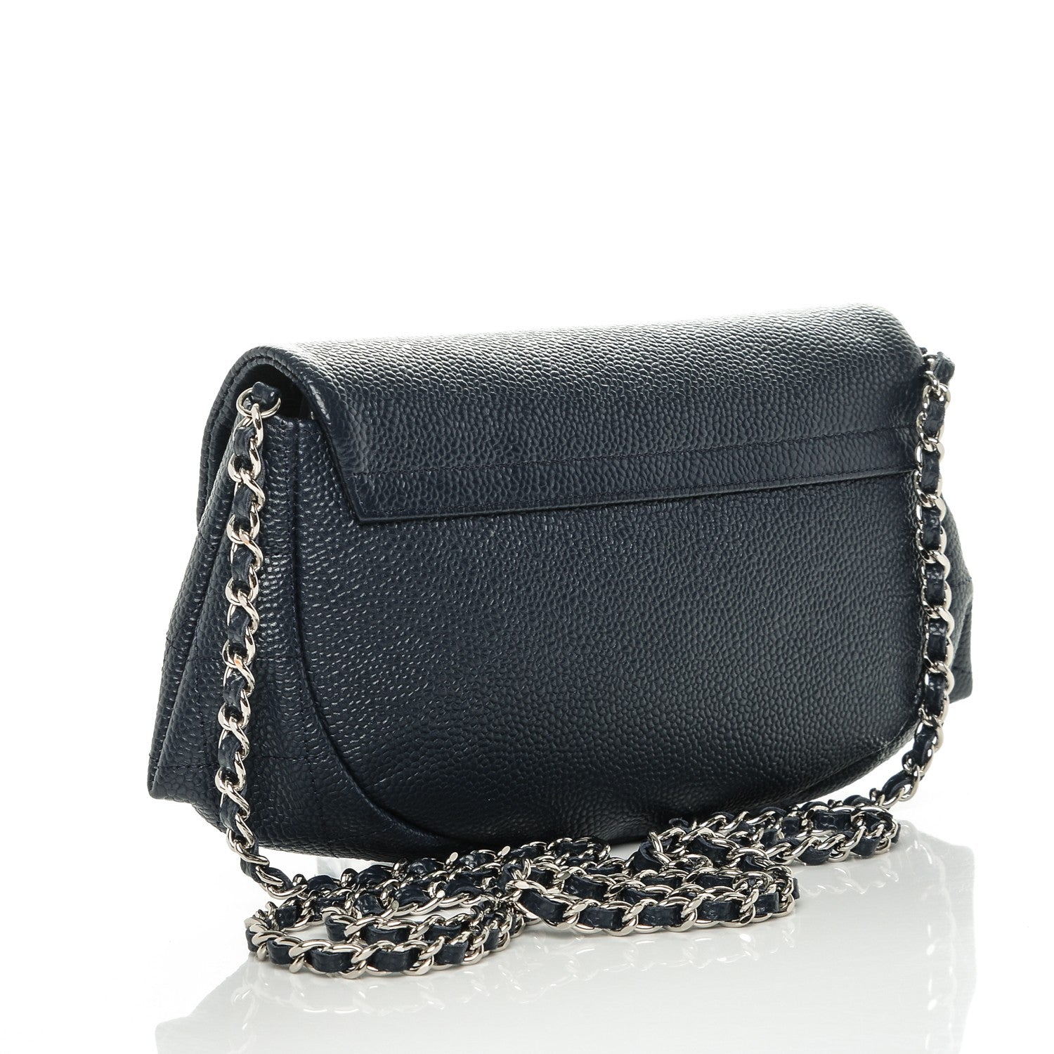 Chanel Caviar Half Moon Wallet On Chain WOC Marine 3 of 8