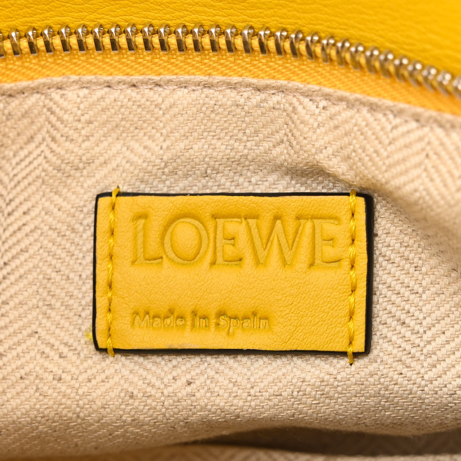 Loewe Calfskin Small Puzzle Bumbag Yellow 6 of 9