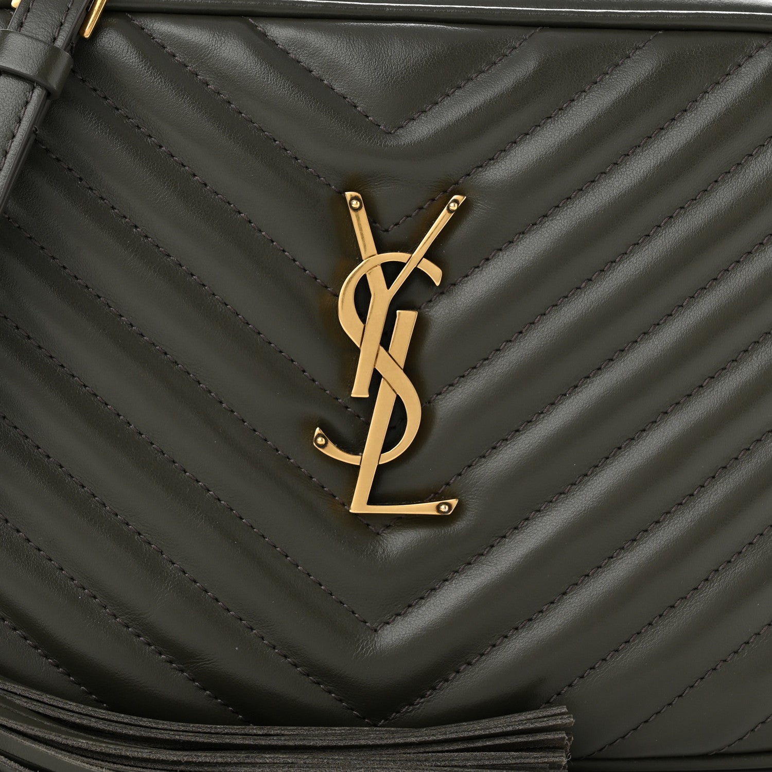 Saint Laurent Calfskin Matelasse Monogram Lou Camera Bag Military Olive 8 of 10