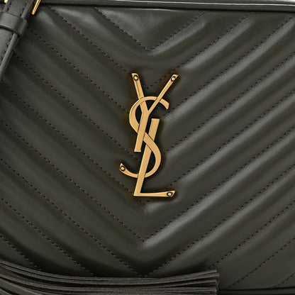 Saint Laurent Calfskin Matelasse Monogram Lou Camera Bag Military Olive 8 of 10