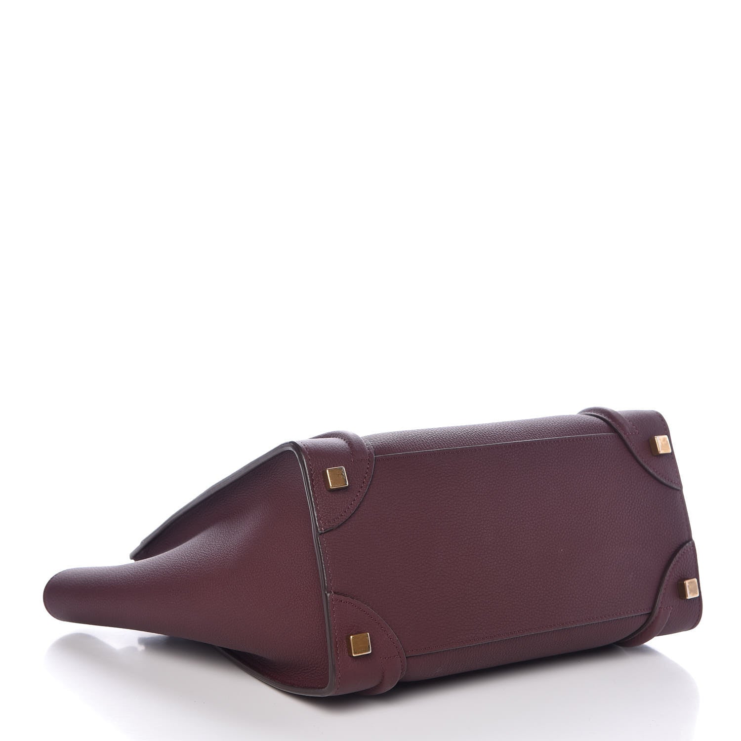 Celine Baby Drummed Calfskin Micro Luggage Burgundy 4 of 9