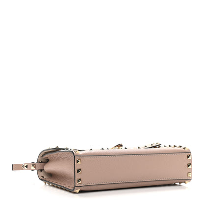 Valentino Garavani Pebbled Calfskin Medium Rockstud Flip Lock Crossbody Bag Poudre 4 of 8