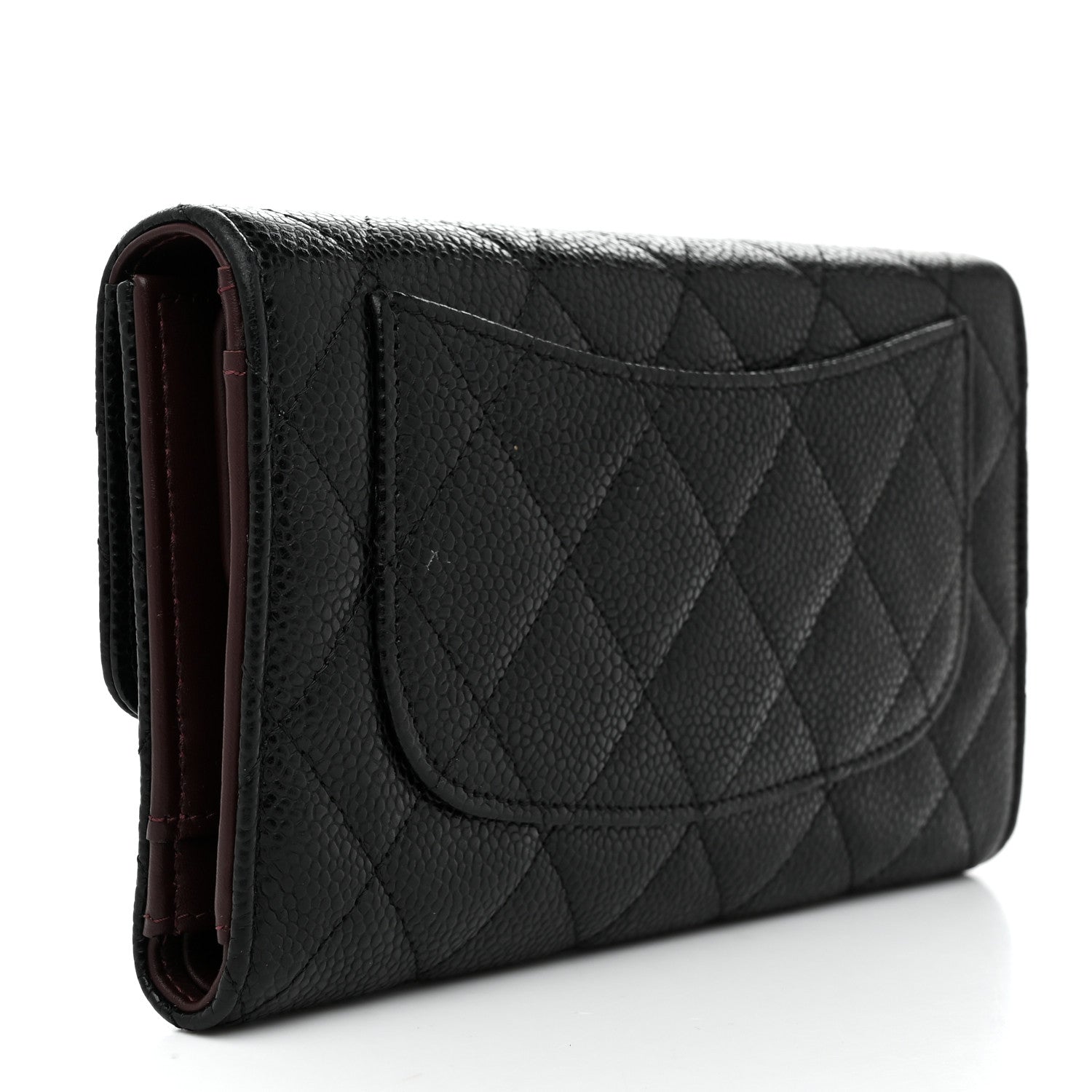 Chanel Caviar Quilted Long Flap Wallet Black 3 of 9