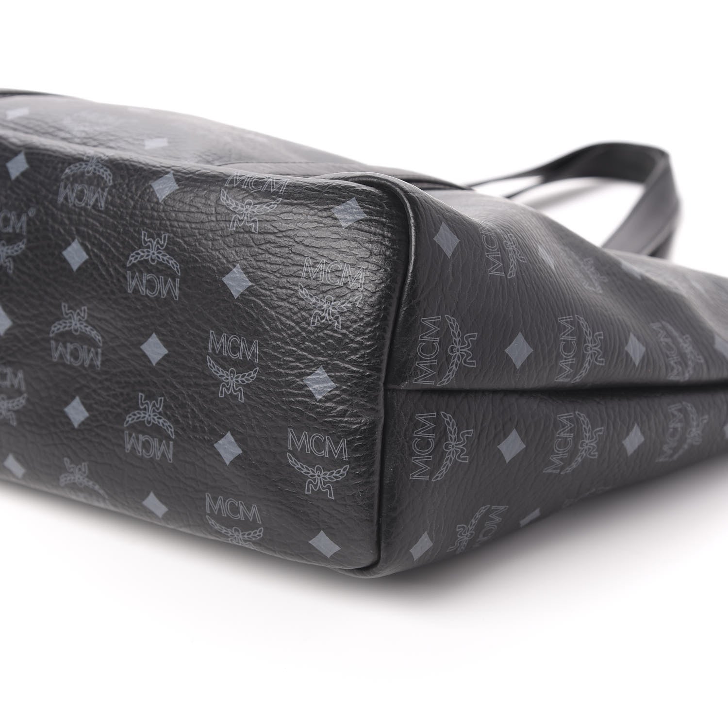 MCM Visetos Shopping Tote Black 7 of 9