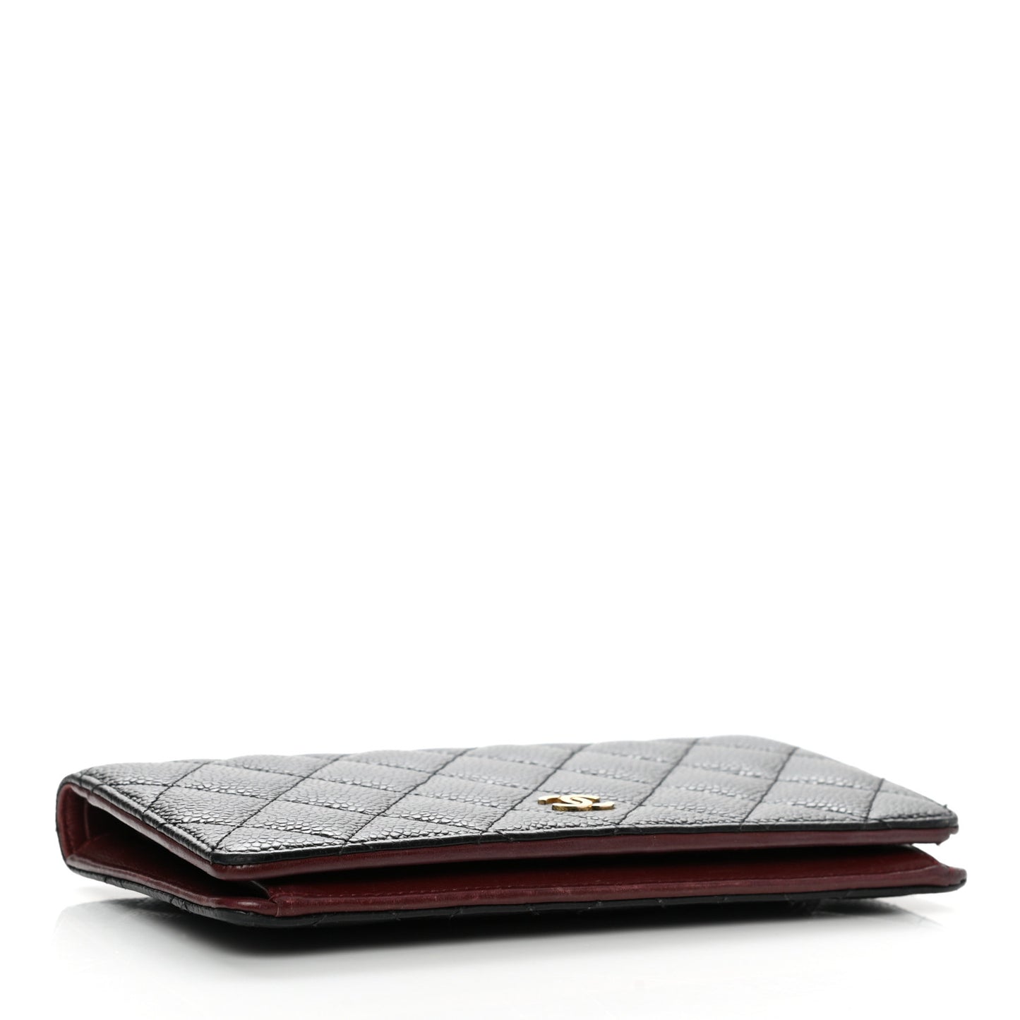 Caviar Quilted Yen Wallet Black