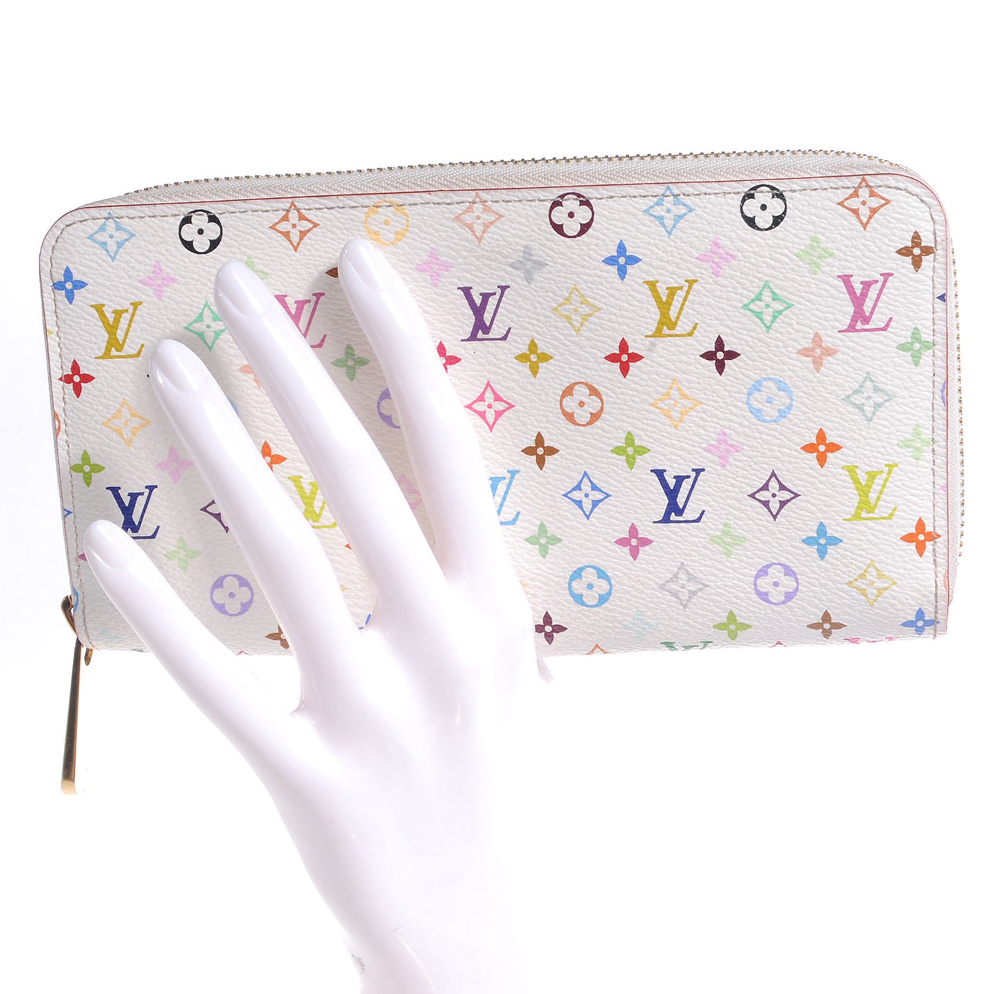 Monogram Multicolor Zippy Wallet White Eglantine