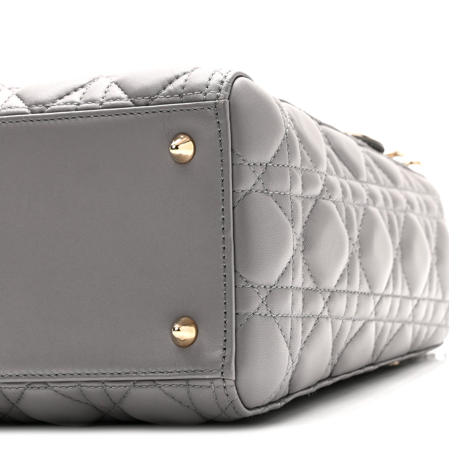 Lambskin Cannage Medium Lady Dior Grey
