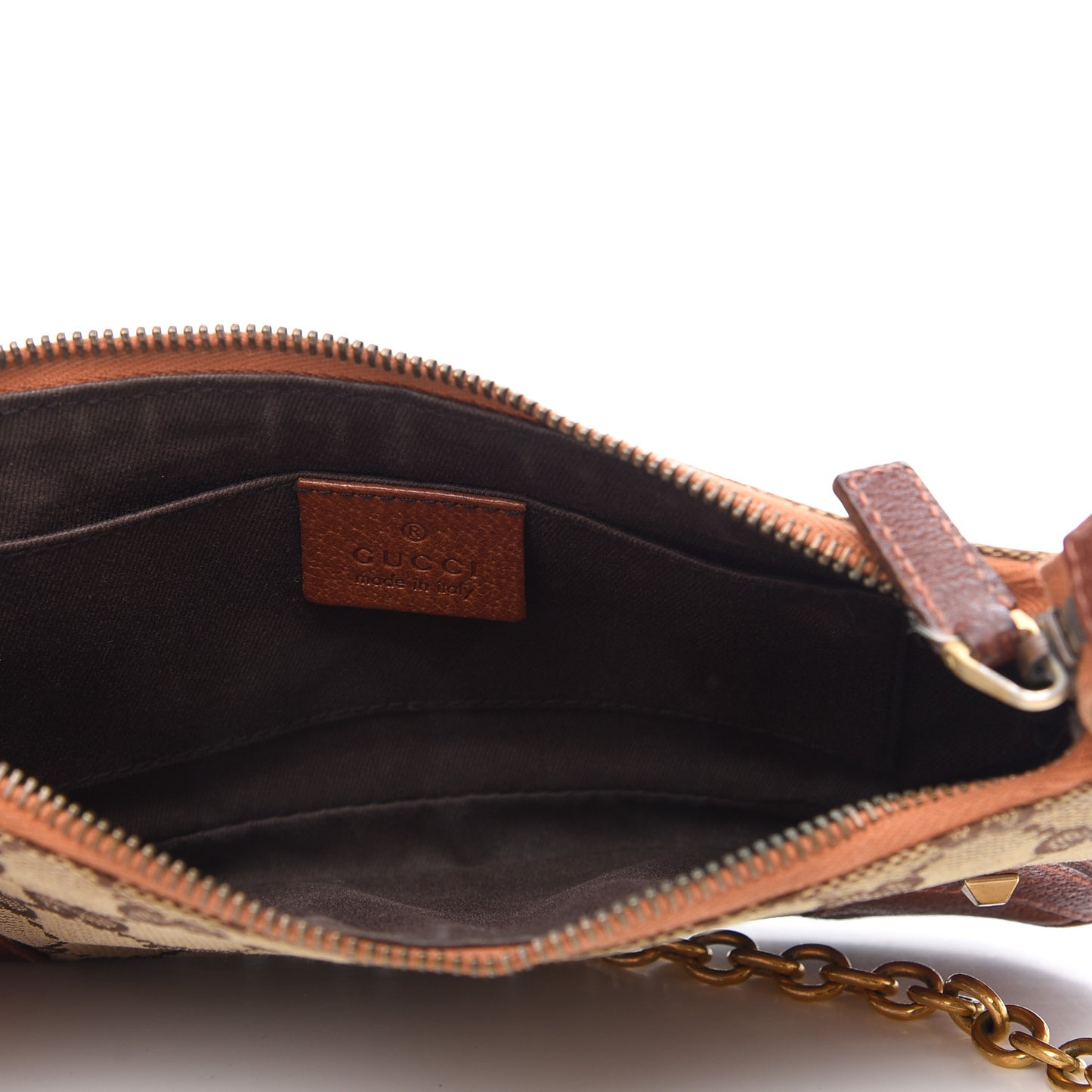 Monogram Horsebit Nail Chain Pochette Orange