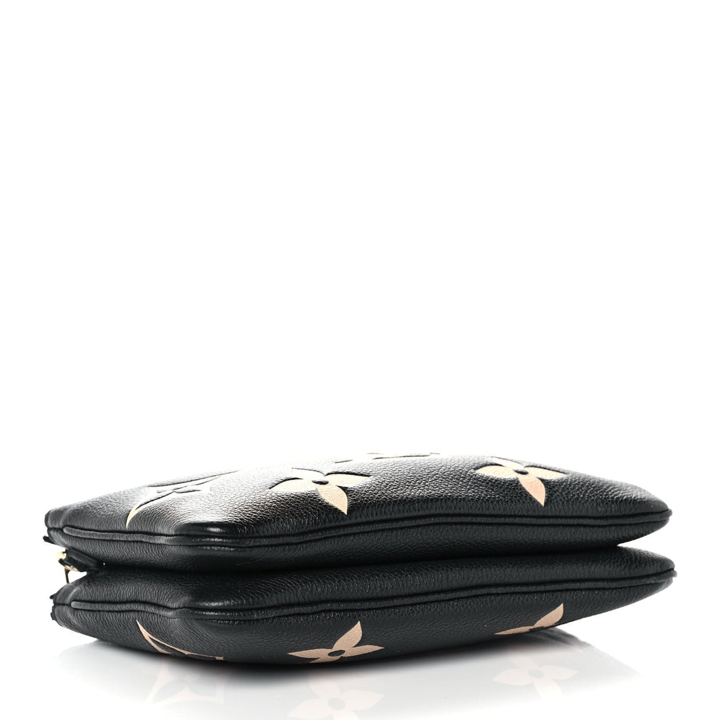 Empreinte Monogram Giant Double Zip Pochette Black Cream