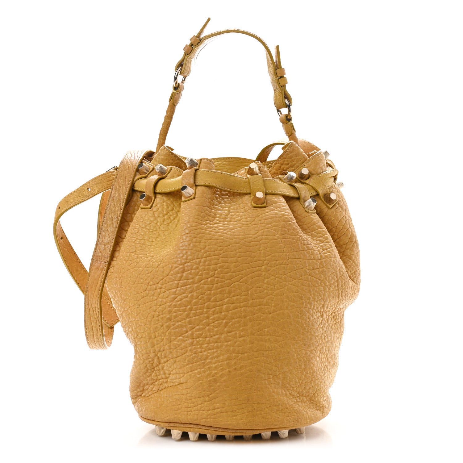 Alexander Wang Pebbled Lambskin Diego Bucket Bag Yellow 1 of 13