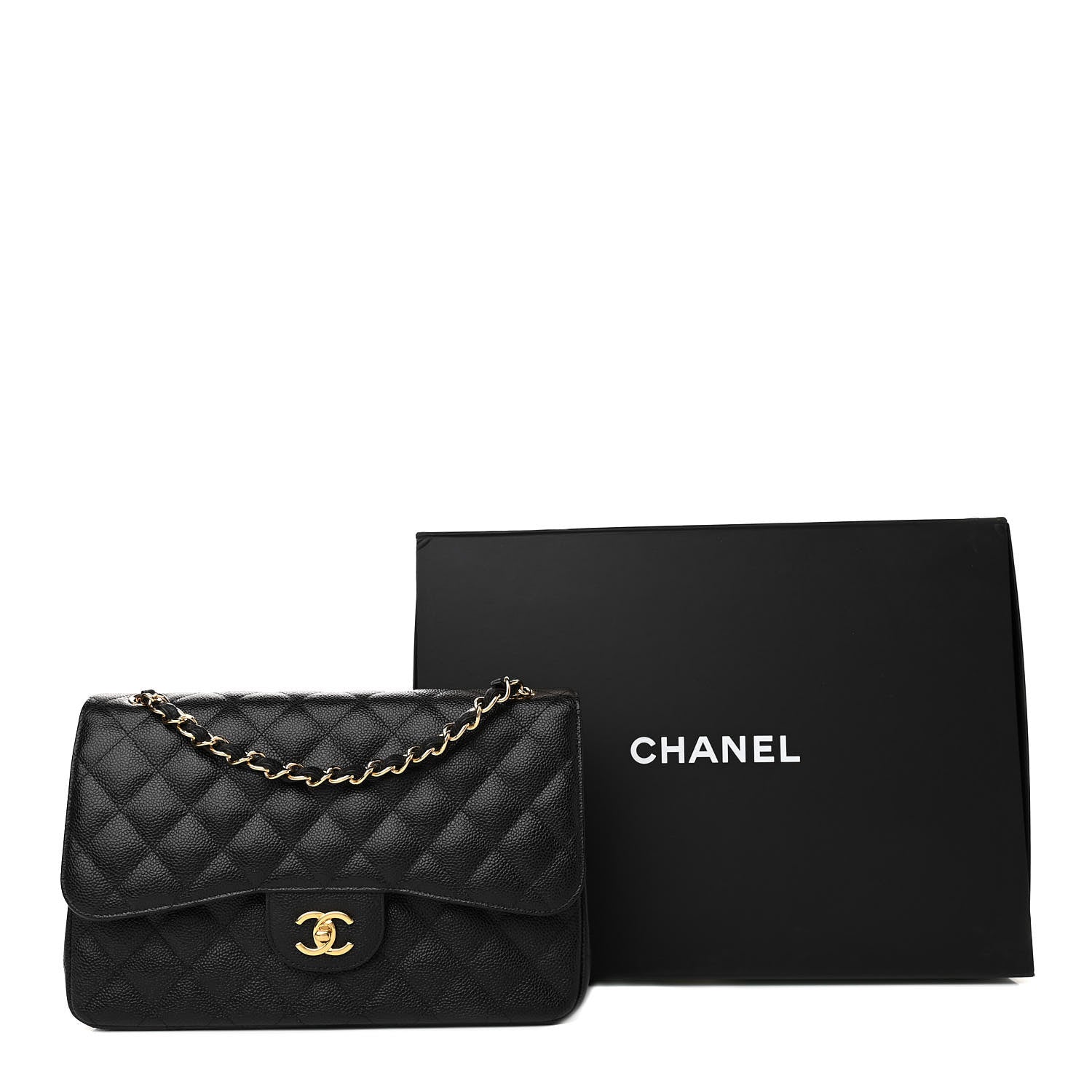 Chanel Caviar Quilted Jumbo Double Flap Black 11 of 11