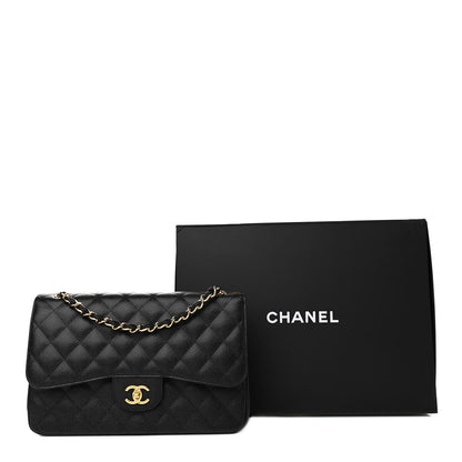 Chanel Caviar Quilted Jumbo Double Flap Black 11 of 11