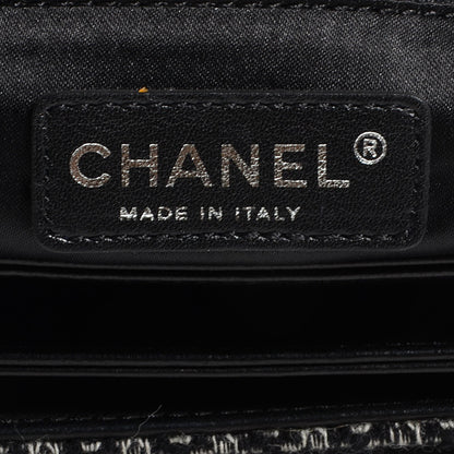 Chanel Sequin Tweed Icons Large Accordion 3 Flap Black 7 of 8