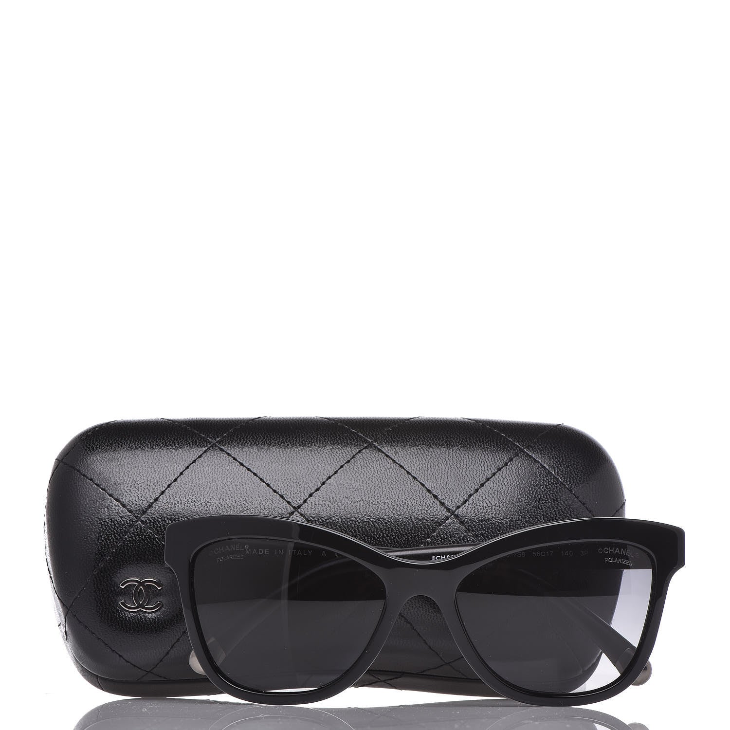 Chanel Polarized CC Cat Eye Sunglasses 5330 Black 10 of 10