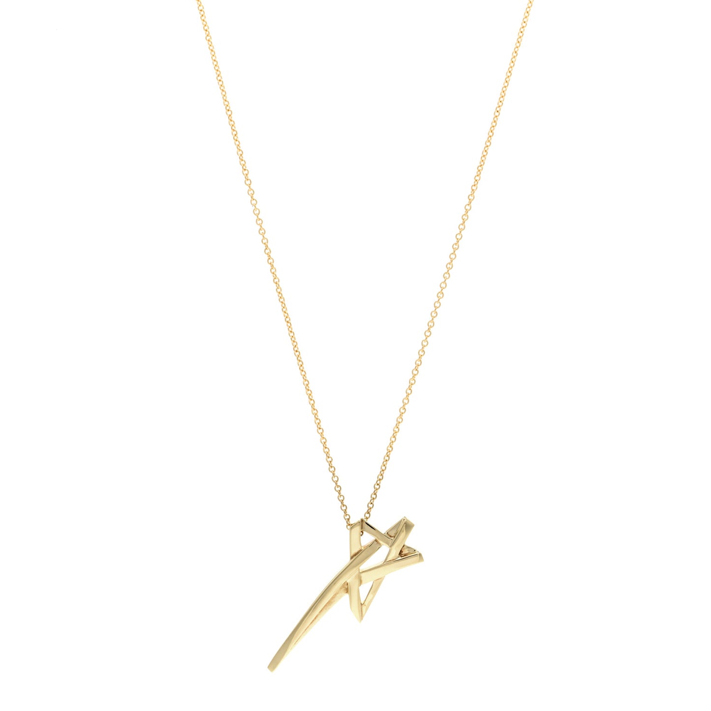 18K Yellow Gold Paloma Picasso Shooting Star Pendant Necklace