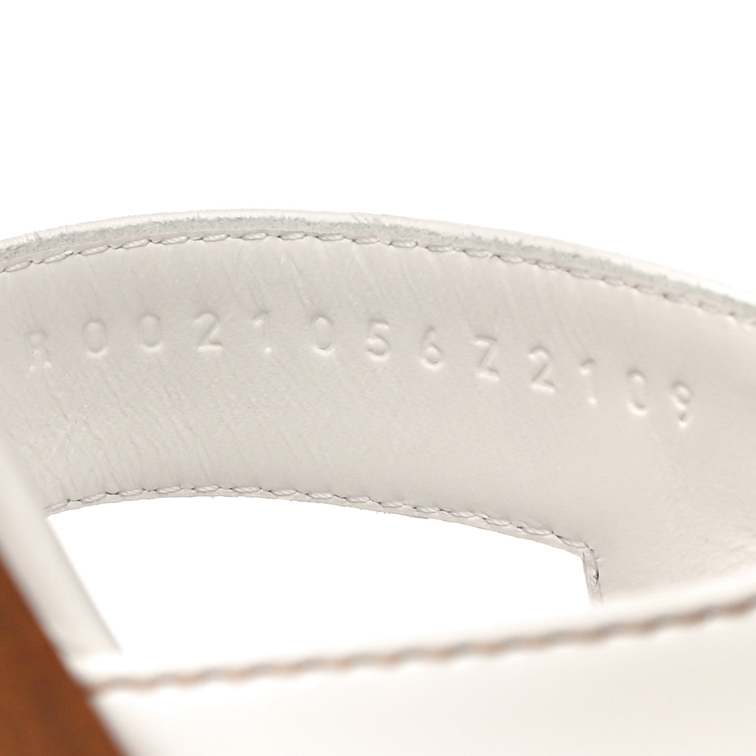 Hermes Box Calfskin Oran Sandals 36 White 9 of 10