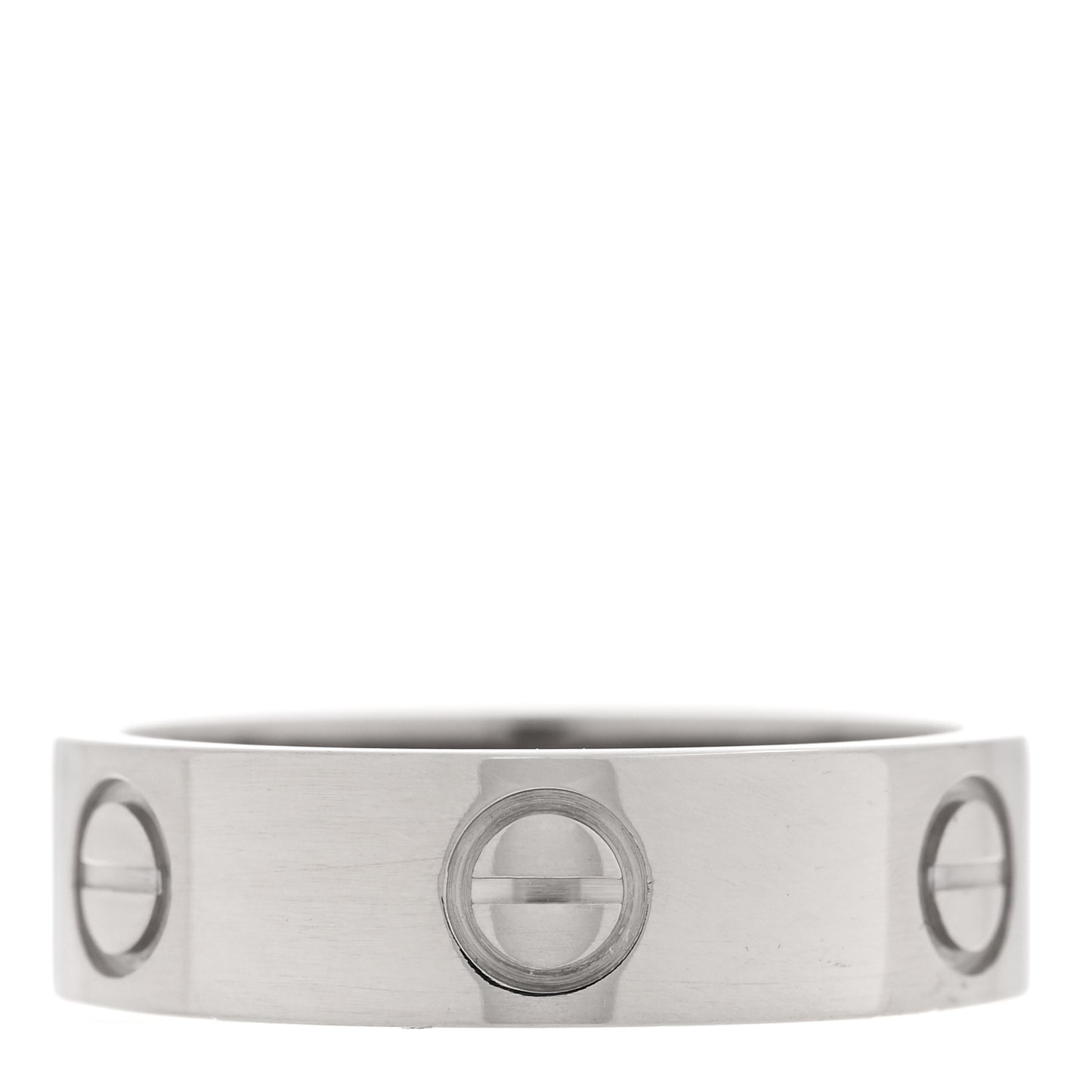 18K White Gold 5.5mm LOVE Ring 53 6.5