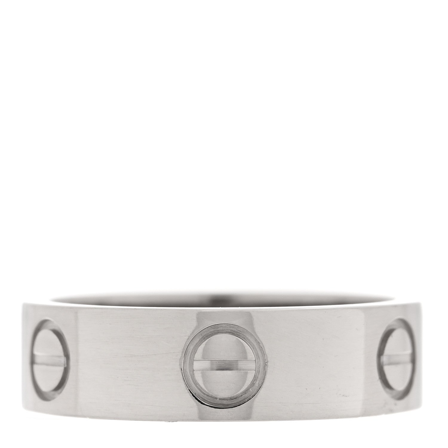 Cartier 18K White Gold 5.5mm LOVE Ring 53 6.5 1 of 4