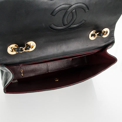 Chanel Lambskin Quilted XL Jumbo Single Flap Black 5 of 7