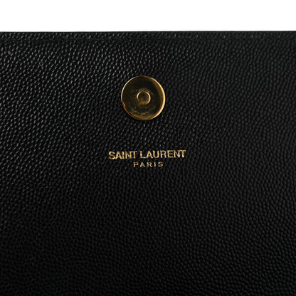 Saint Laurent Grain De Poudre Monogram Cassandre Clutch Black 7 of 10